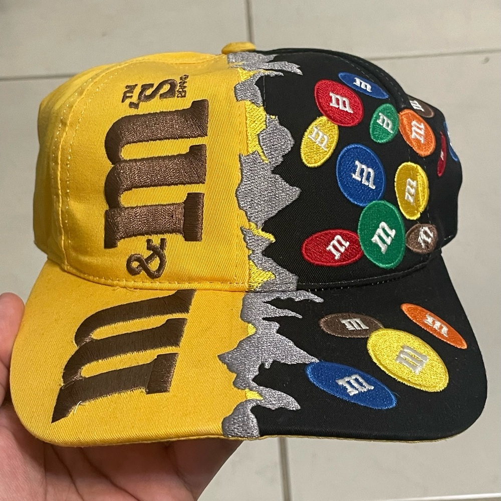 Vintage Rare M&M Ernie Irvan Nascar Racing Chocolate Candy Promo Hat Snapback